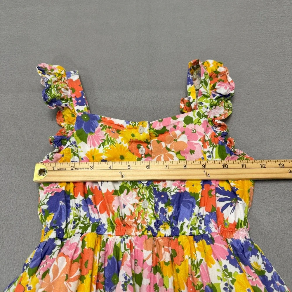Janie and Jack Dress Girls 8 Floral Tiered Ruffle Cotton Party Wedding Summer